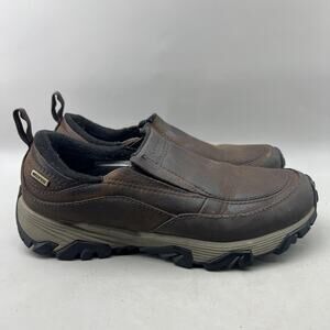 Merrell Coldpack Ice+ Moc Shoes Women Size 7.5 Brown Leather Hiking Slip On Shoe